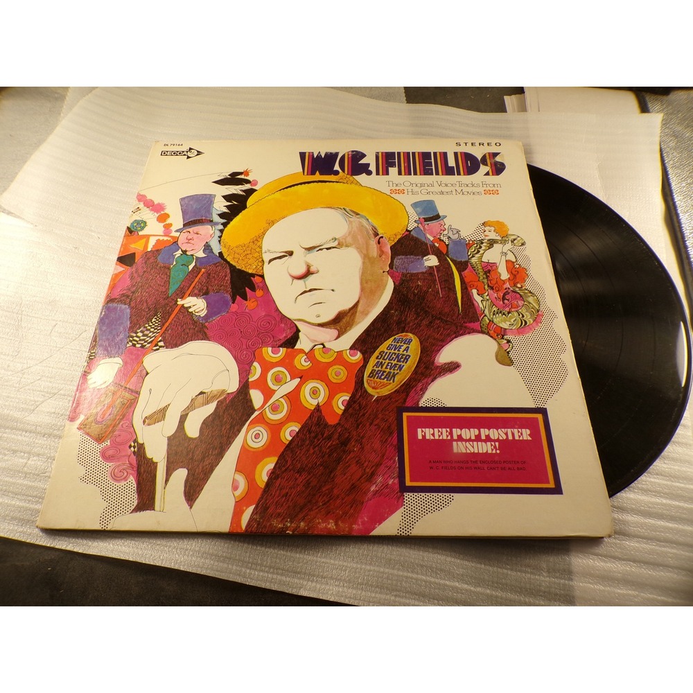 W.C. Fields Original Voice Tracks From His Greatest Movies Vinyl LP Decca 79164